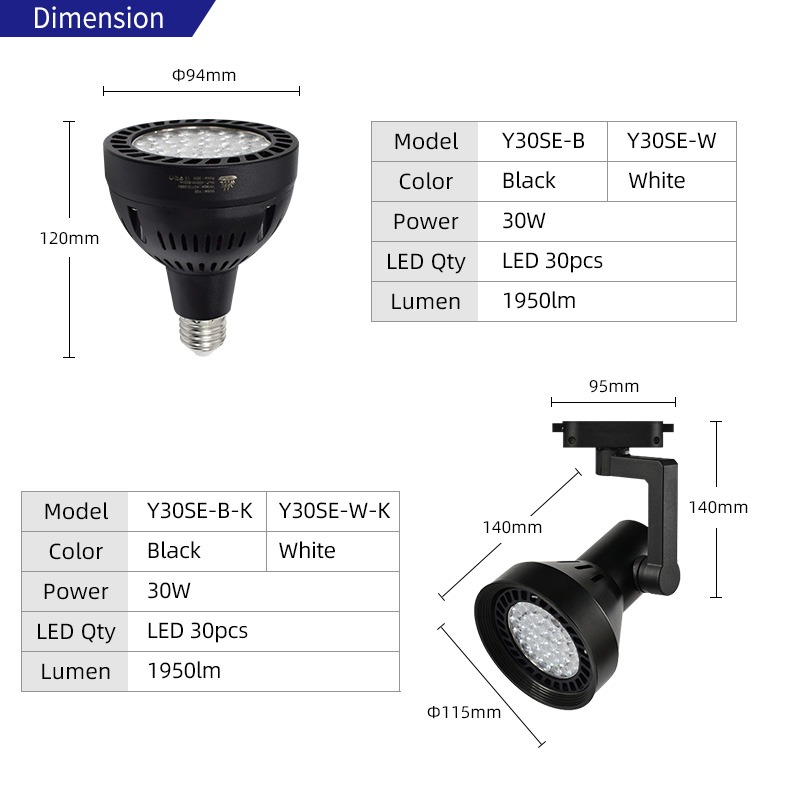 Aquarium Light - Żarówka LED Y30SE z pełnym spektrum