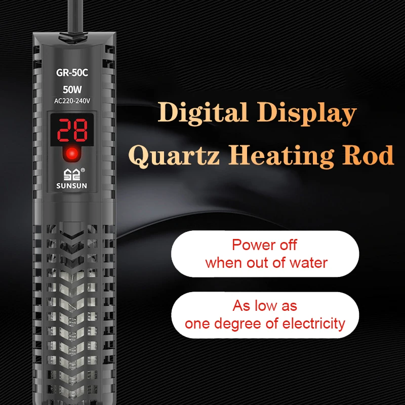 Fish Tank Heater - Podwodny grzejnik do akwarium, szklany kwarcowy