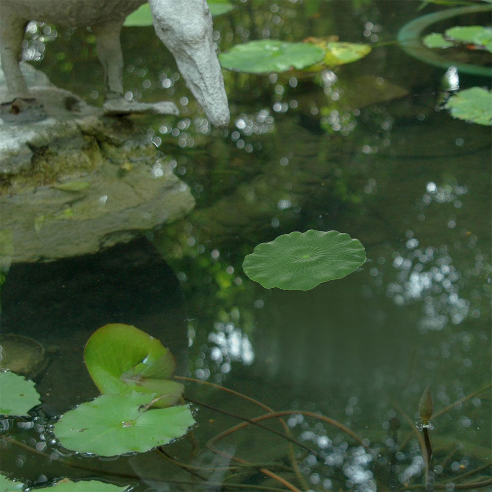 Aquarium Fish Tank - Sztuczne liście lilii, 15 sztuk, realistyczne,