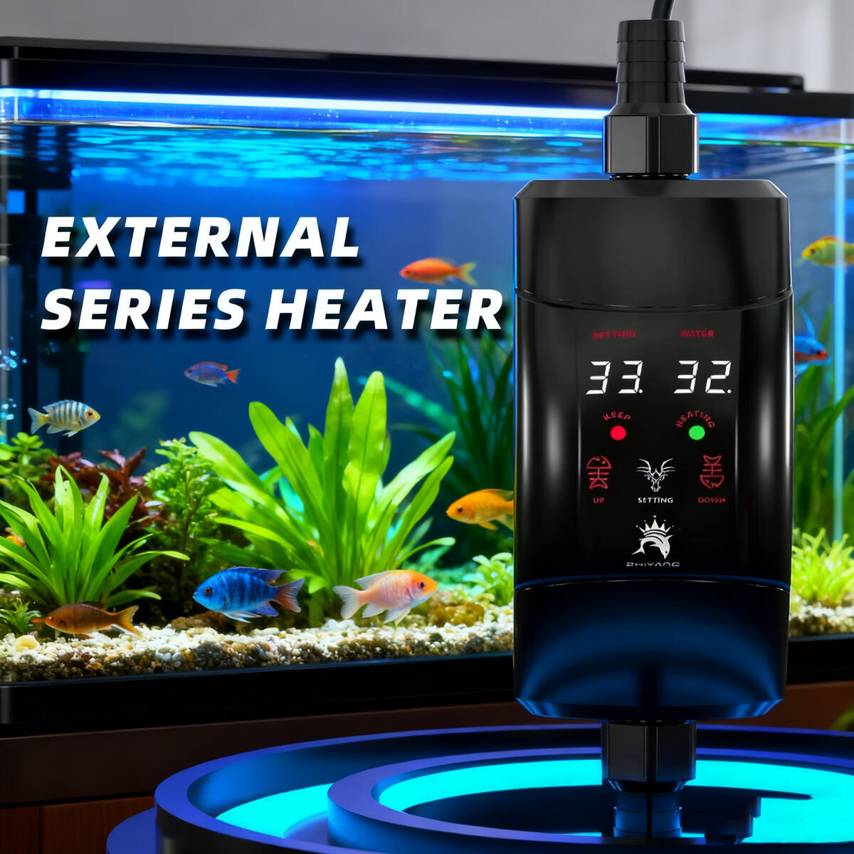 Fish Tank Heater - Zewnętrzny pręt grzejny 300W -1200W Akwarium