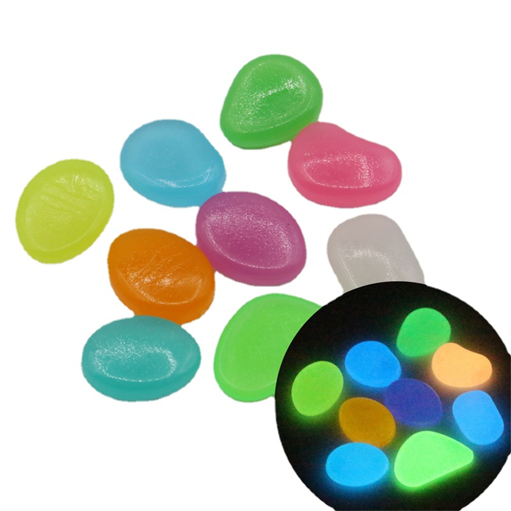 Fish Tank Gravel - 50 sztuk świecący kamień fluorescencyjny żwir