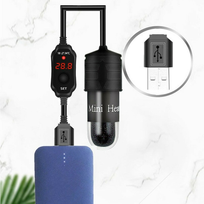 Mini akwarium podgrzewacz USB  – Fish Tank Heater recenzja i cena